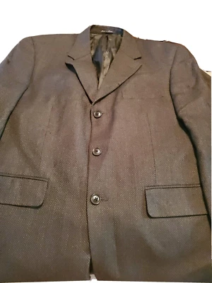 Blazer de hombre Alfani azul marino tres botones delantero abrigo deportivo traje chaqueta talla 40S Foto 1 de 4