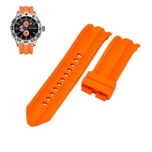 Correa de reloj de goma naranja A15565G 24 mm para Nautica - Imagen 1 de 7