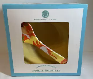 Martha Stewart Collection Summer Entertaining 3-piece Salad Set Melamine Bowl - Picture 1 of 8