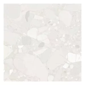 Mauritius Porcelain White Blanco Pattern Tile Stone Effect Tile CUT SAMPLE - Picture 1 of 2