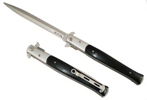 13" BLACK Pearl Handle Michael Corleone Milano Godfather Pocket Sword Assisted - Picture 1 of 1