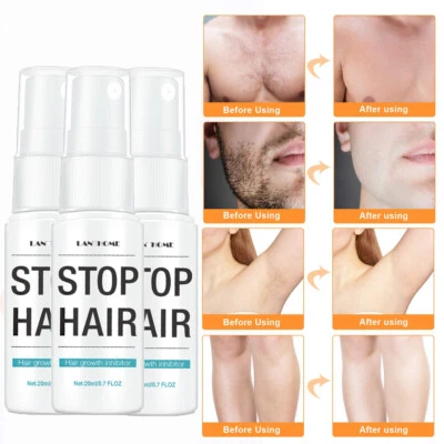 LANTHOME Extra Strong Permanent Hair Removal Spray Stop Hair Growth Inhibitor Remover
