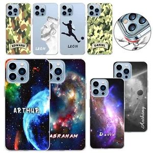 Silicone Personalised Name Phone Case Cover For iPhone 16 Pro 16e 11 12 13 14 15 - Picture 1 of 44