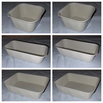 6 Piece IKEA Storage Box Storage Organizer NOJIG Durable Plastic Beige 3 Sizes - Image 1 of 2