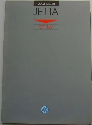 VW Volkswagen Jetta GTi 16v MK 2 1987 Original Reino Unido Prueba de Carretera Folleto Cartera Foto 1 de 2