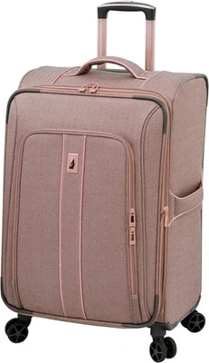 LONDON FOG Newcastle Checked-Medium 24-Inch, Rose Charcoal Herringbone  - Image 1 of 4