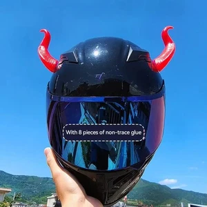 2 Pcs Universal Motorcycle Helmet Horns Helmet Decorative Accessories - Picture 1 of 10