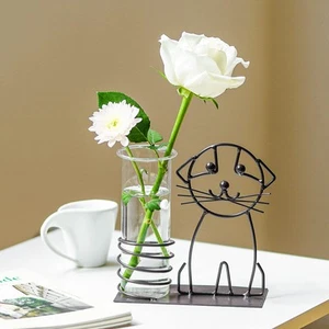 Desktop Glass Planter Hydroponics Vase,Planter Bulb Vase with Holder for Home... - Picture 1 of 7