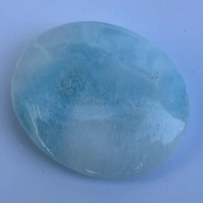 Milky Aquamarine Oval Crystal Stone, Polished, 2" x 2.5", 50.80 mm x 63.5 mm - Image 1 of 4