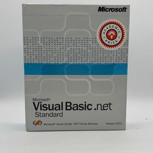 Vintage Microsoft Visual Basic .NET Standard Academic 2002 Full Set CDs Guides - Picture 1 of 4
