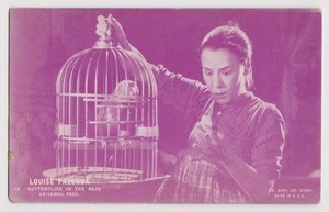 Louise Fazenda w/bird on vintage 1920s Exhibit Supply Co Film Star Arcade Card - Picture 1 of 2