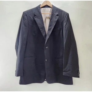 Boss Hugo Boss Super 140s Schurwolle Herren Anzug Blazer 44R Schwarz Nadelstreifen - Bild 1 von 7