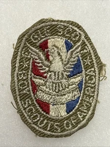 1946-1955 Eagle Scout Rank Patch Square Khaki 3G - Picture 1 of 2