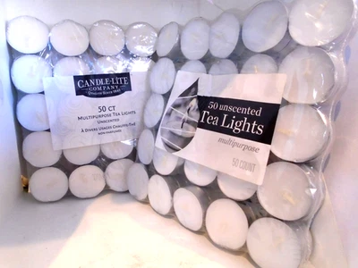 Candle-Lite 50 unidades luces de té multiusos Tealights-sin perfume paquete de 2 Foto 1 de 3