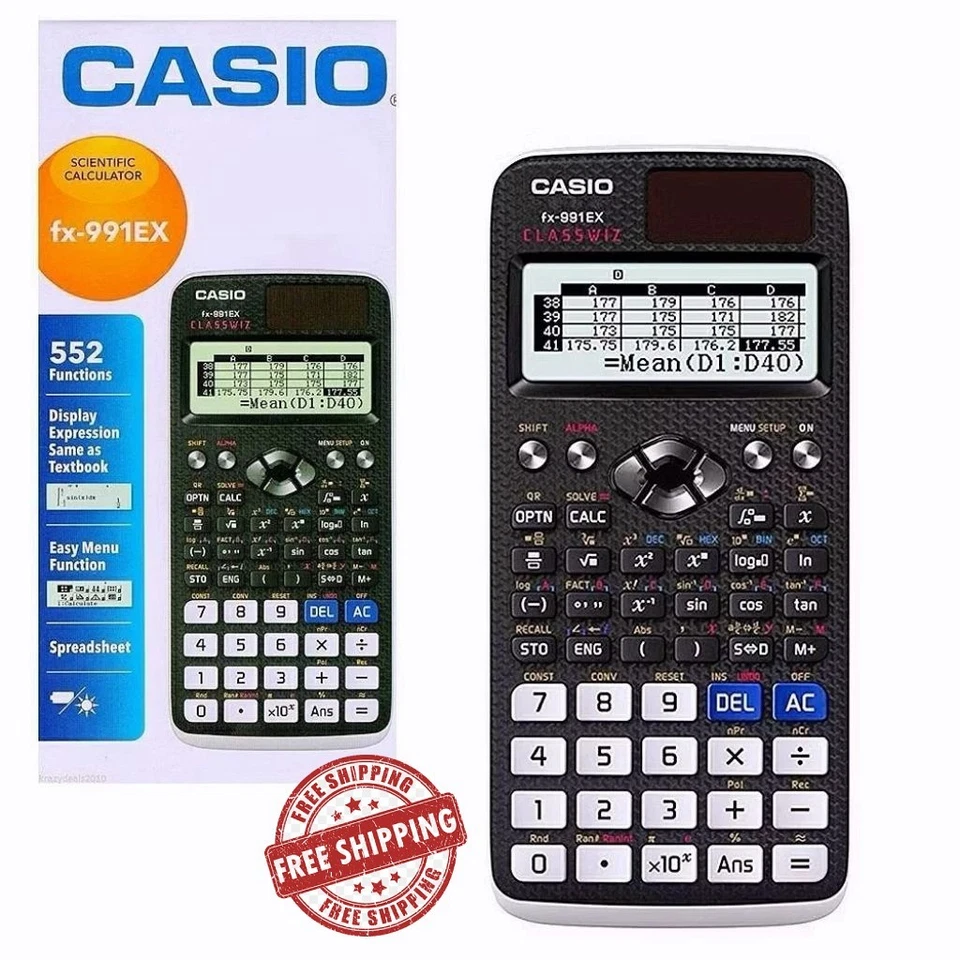 Casio FX-991EX Classwiz Advanced Engineering Scientific Calculator-552 Function - Image 1 of 4