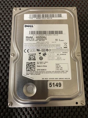 Dell 3.5" 3Gb/s 250GB 7.2K RPM SATA Hard Drive  | P/N 0GRCT2 | HE253GJ - Image 1 of 3