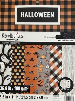 “HALLOWEEN ” SCRAPBOOKING / CRAFTS ~8.5 X 11~ 30 SHEETS~ BY RECOLLECTIONS - Image 1 of 4