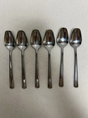 8 cucharas de té Roger’s Co de acero inoxidable con patrones de glamour Foto 1 de 4