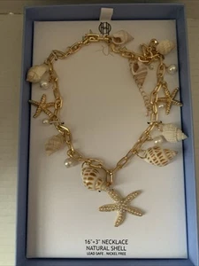 House of Harlow 1960 Muschel Strand Charm Halskette NEU - Bild 1 von 2