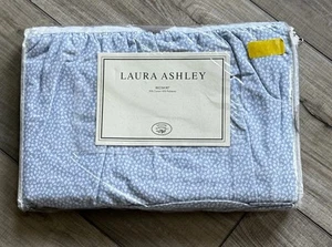 Vtg Laura Ashley Blue Floral Ruffle Bed Skirt Size Full NOS - Picture 1 of 5