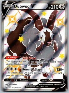 Dubwool V SV120/SV122 Shiny Holo Rare Shining Fates Pokemon Card - NM - Imagen 1 de 2