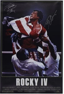 Póster de la película Sylvester Stallone Rocky IV autografiado 24" x 36" - Imagen 1 de 1