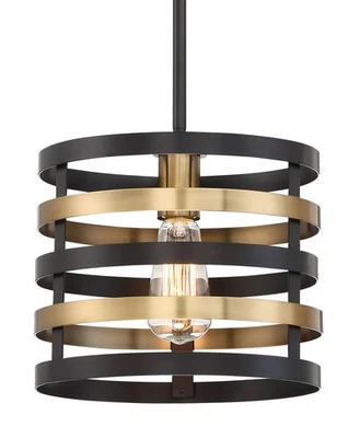 Fuente Diseñadores 92930 Bronce Mya Luz Única 10"W Colgante Foto 1 de 2