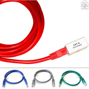 RED 2M Cat 6 RJ45 GIGABIT Network Ethernet LAN Extension Cable Lead Cord M to F - Picture 1 of 1