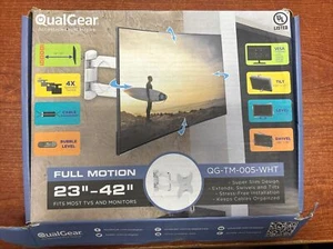 QualGear QG-TM-005-WHT Full Motion TV Wandhalterung 23-42" ultraflach - Bild 1 von 4