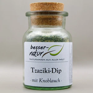 Tzaziki-Dip Gewürz, Zaziki, Gewürzmischung, 90g Korkenglas, von besser-natur - Bild 1 von 2