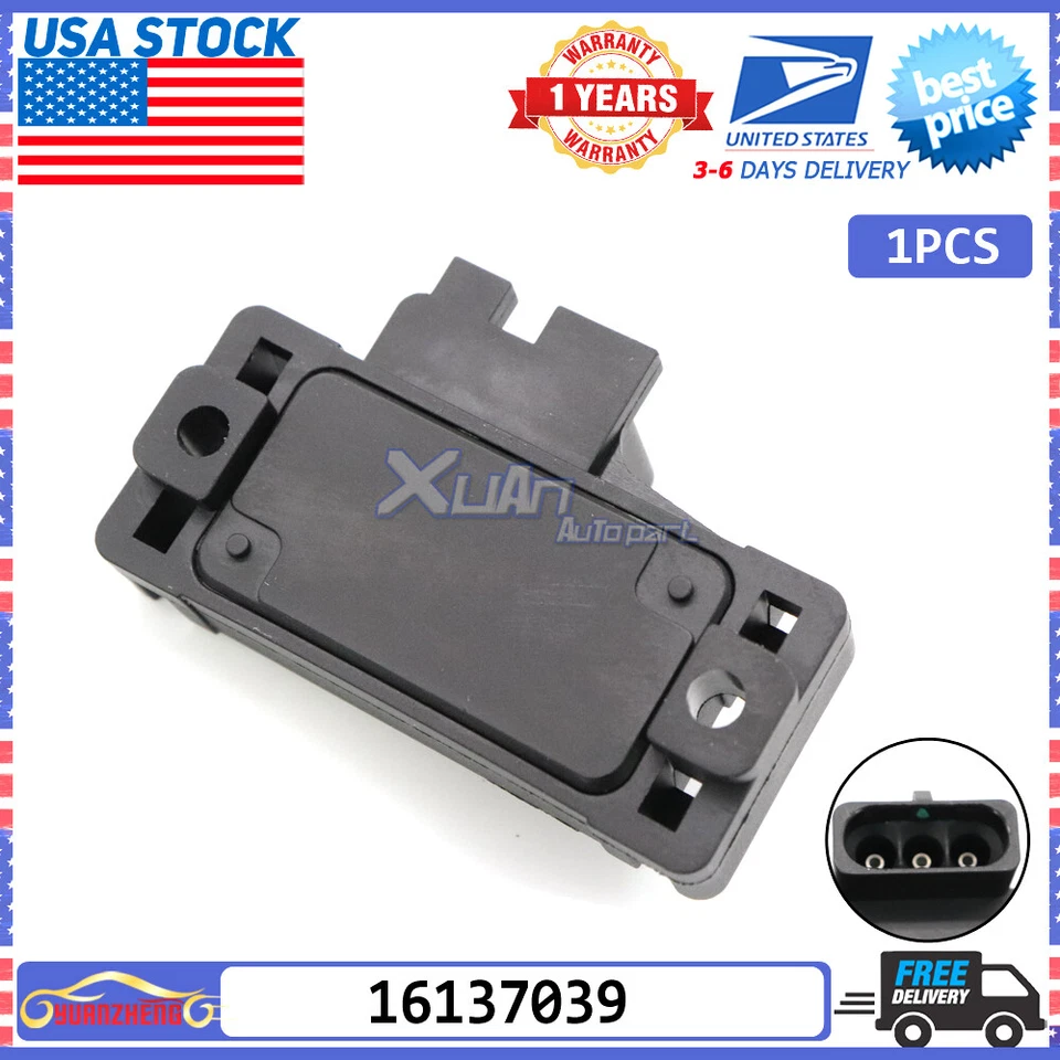 Sensor de presión absoluta colector 16137039 para Oldsmobile Pontiac Eagle EE. UU. MAPA 16 Foto 1 de 4