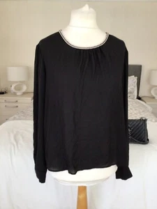 Black Floaty Top Size 20 - Picture 1 of 3
