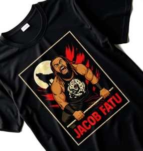 Jacob Fatu T-Shirt WWE Samoan Werewolf Wrestling Unisex Tee S–4XL - Picture 1 of 12