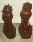 Lovely Pair Of Tall Wooden Hand carved Figures