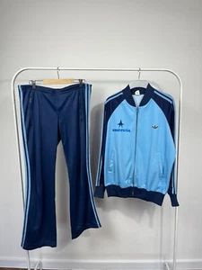 Rare Vintage Adidas Track Suit Jacket & Pants Kneissl Team 70s Cupro - Picture 1 of 24