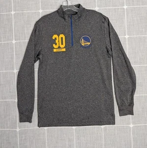 Steph Curry Pullover Sweater Mens Small Gray Golden State Warriors NBA 1/4 Zip - Picture 1 of 20