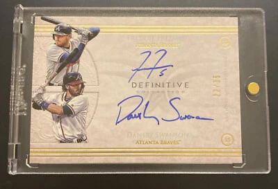 2017 Topps Definitive Freddie Freeman Dansby Swanson Rookie dual auto #22/35 - Image 1 of 2