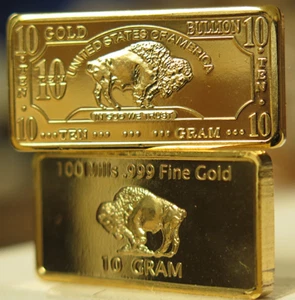 10 Gram 100 Mills .999 Fine Gold Collector Bar...........Free Shipping From Ohio - Picture 1 of 3