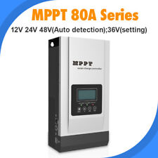 80A MPPT Solar Panel Regulator Charge Controller 12V/24V 48V Auto Focus Tracking
