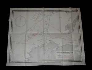 WW1 Chart "CRUISE OF THE "BERLIN" (with loss of "AUDACIOUS") in 1914, OS 1919 - Picture 1 of 5