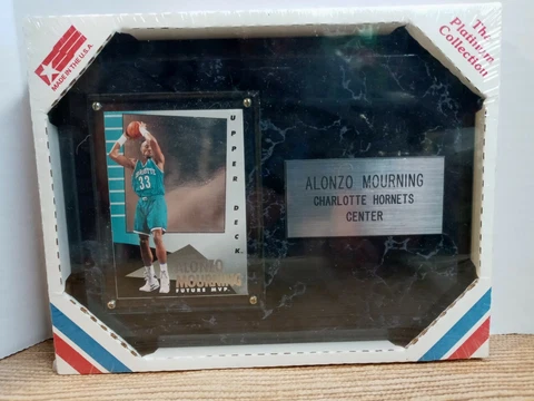 ALONZO MOURNING   UPPER DECK CHARLOTTE HORNETS  PLAQUE- The Platinum Collection Cover