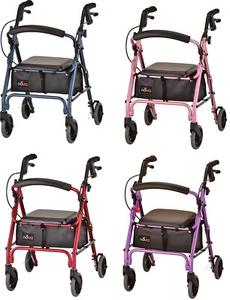Nova GetGO Petite Foldable Rolling Mobility Walker Rollator - 4 COLOR CHOICE NEW - Picture 1 of 27