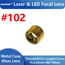 LED laser universal focusing lens glass  focal length 4.05mm shell M9 6.5mm long