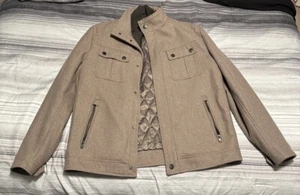 Men’s Michael Kors Pea Coat - Beige - Size Large - Picture 1 of 3