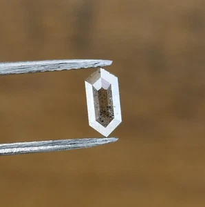 0,29 ct Sechseck Salz & Pfeffer Diamant - einzigartiger Edelstein für Jubiläumsgeschenk - Bild 1 von 9