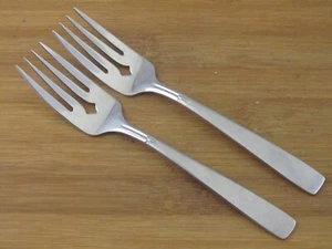 2 Oneida SATIN AKZENT Salat Dessert Gabeln 6 1/8" Edelstahl Silberbesteck Besteck - Bild 1 von 2