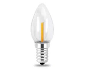 E12 Candelabra Led Bulb C7 0.6W 120V 2200K/2700K filament Glass Light #F18F - Picture 1 of 10