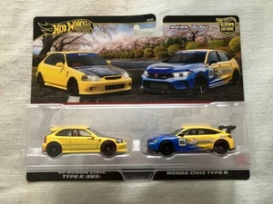 Hot Wheels 2025 - '99 Honda Civic Type R EK9 & Honda Civic Type R - Twin 2 Pack - Picture 1 of 2