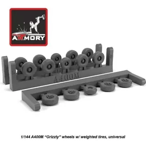 1/144 ARMORY AR AW14503 A400M Grizzly wheels w/ weighted tires - Picture 1 of 1