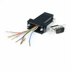 Adaptador conector modular StarTech GC98MF DB9 macho a RJ45 hembra gris - Imagen 1 de 1